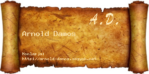 Arnold Damos névjegykártya
